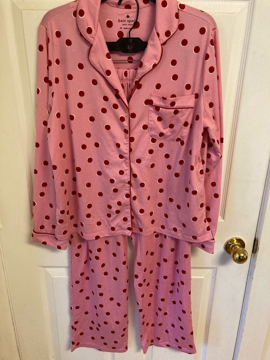kate spade Other - kate spade Pink Pajama Set with Red Polka Dots